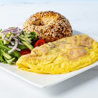 Egg, Lox, & Onion Omelette