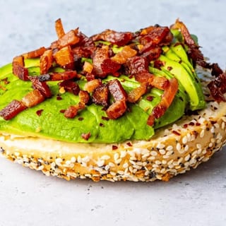 Avocado and Bacon Open Face