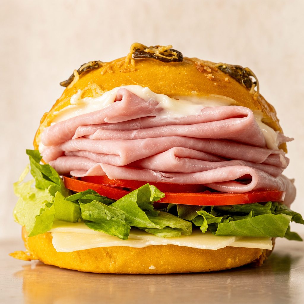 Ham & Swiss Sandwich.