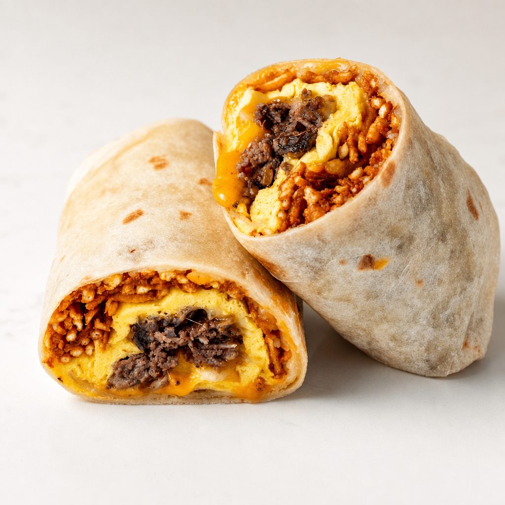 Egg & Steak Burrito.