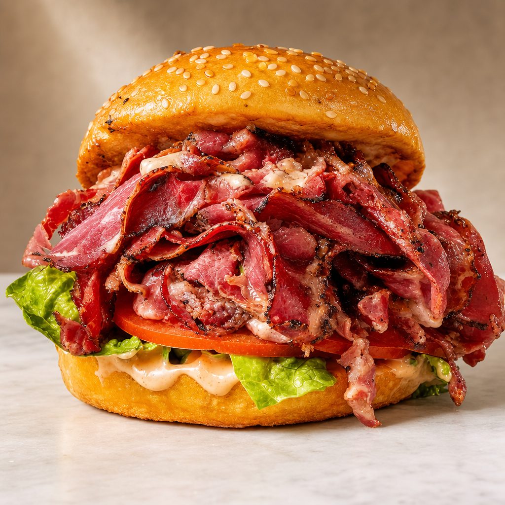 Pastrami Deluxe Sandwich.