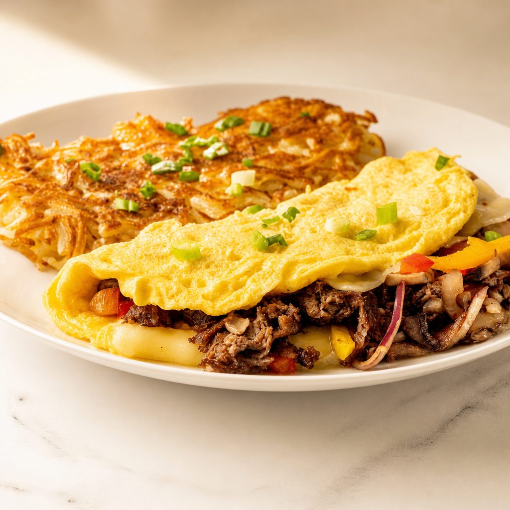 Philly Steak Omelette.